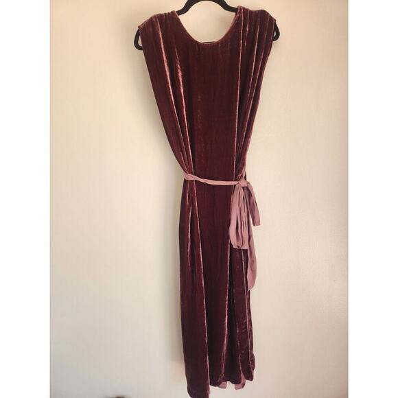 NWT Velvet by Graham & Spencer Sleeveless Velvet Midi Dress Sz XL Wine 9A405 - Picture 2 of 11
